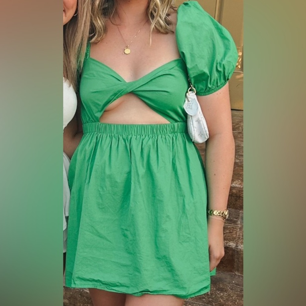 Green cross cross dress